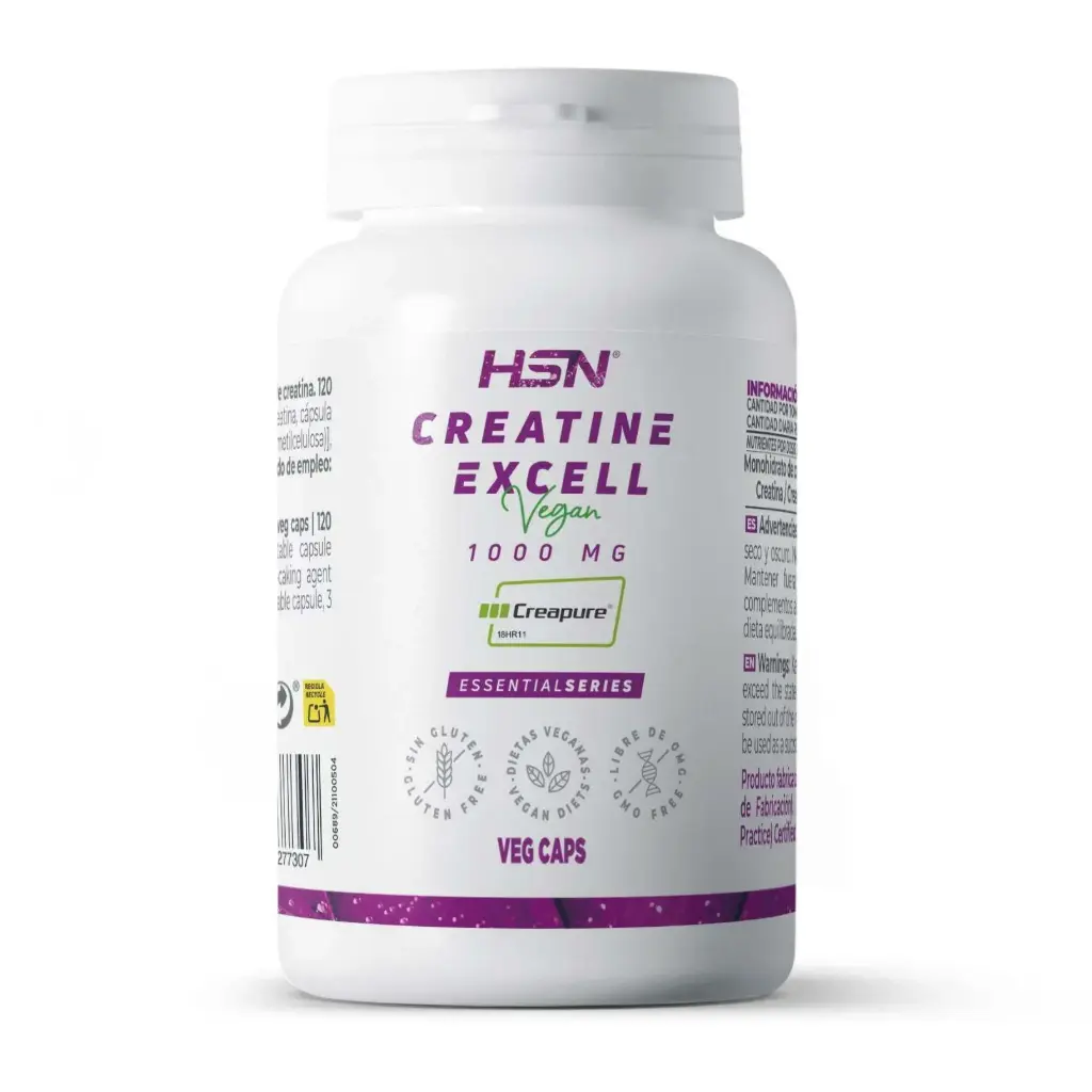 Capsulas de creatina Excell vegan - 1000mg - 120 caps