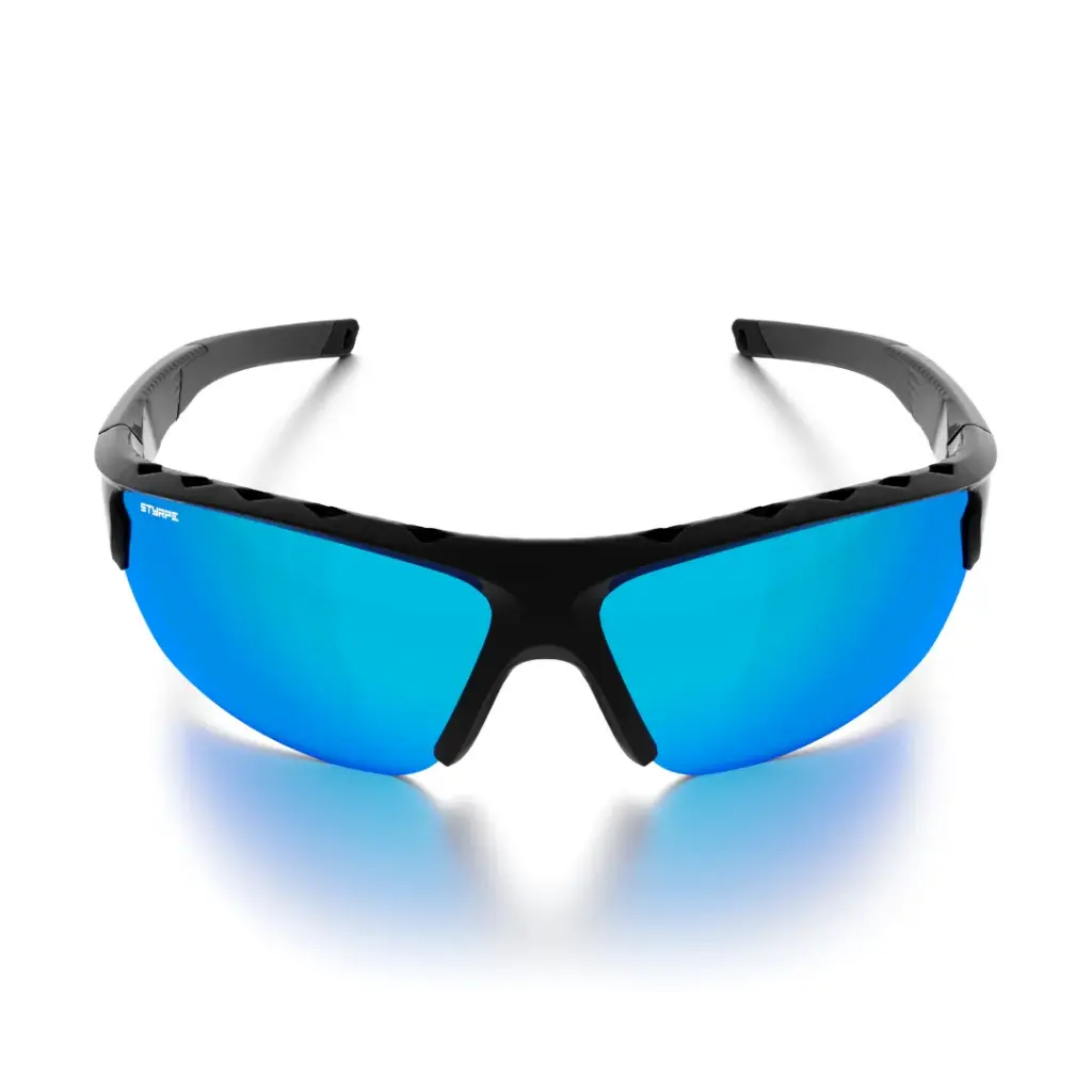 Styrpe Tretton Negro brillante/Lentes azules